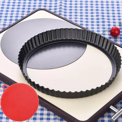 DATANYA 9 Inch Tart Pan with Removable Bottom, Non-Stick Quiche Pan Ca