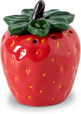 Strawberry Ceramic Refrigerator Deodorizer Baking Soda Holder with Lid