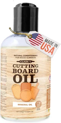 CLARK'S Food Grade Mineral Oil 8 oz Butcher Block Conditioner Unscente