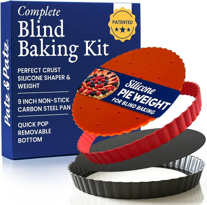Classic All-in-One 9 Inch Tart Pan Set with Removable Bottom, Patented
