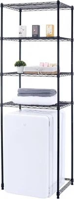 Zvyteay 4 Tier Mini Fridge Shelf Adjustable Height Storage Metal Rack