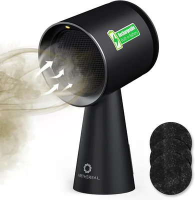 AIRTHEREAL Rechargeable Portable Range Hood with 3 Fan Speeds and 5 Ho