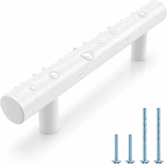 15 Pack White Cabinet Handles 5 Inch Length 3 Inch Hole Center Modern 