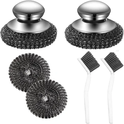 Steel Wool Scrubber Oven Cleaner Brush Stainless Steel Scrubber and Cr