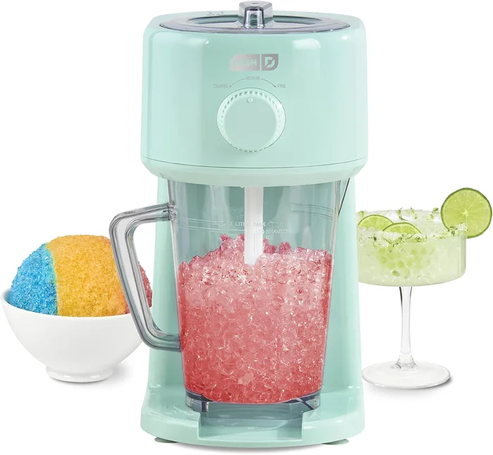 Dash Deluxe Shaved Ice and Slushy Maker Electric Ice Shaver Aqua Color