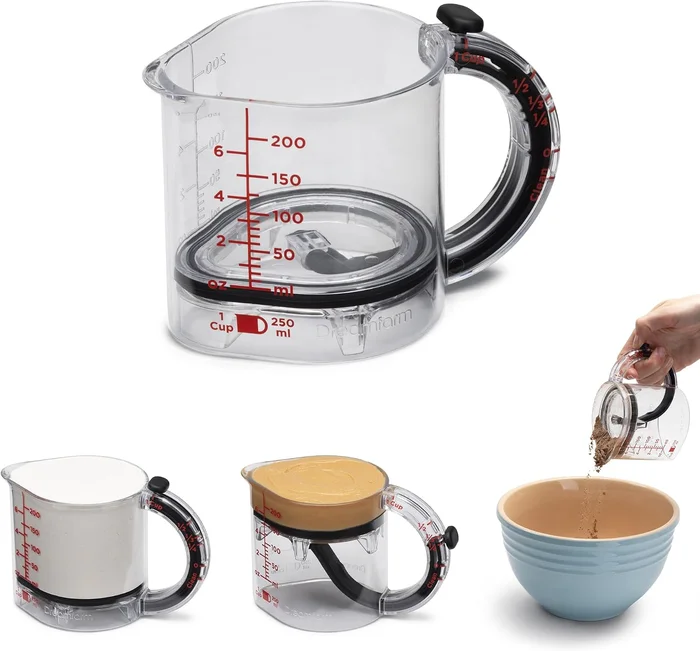 Dreamfarm Upcup All-in-1 Adjustable Measuring Cup Metric Imperial Meas