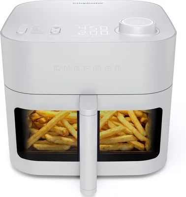Chefman Crispinator 8 Qt Air Fryer with 6-in-1 Functions and 450°F Tur