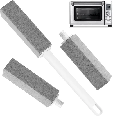 3 Pack Pumice Stone for Cleaning Stove Gas Grates & Top, Extra Long Ha