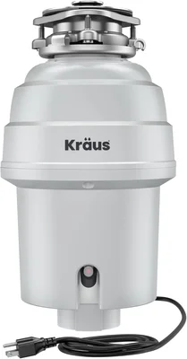 KRAUS WasteGuard 1 HP Continuous Feed Garbage Disposal with Ultra-Quie