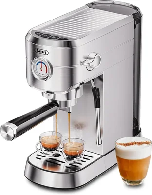 Gevi 20 Bar Compact Espresso Machine for Making Latte and Cappuccino D