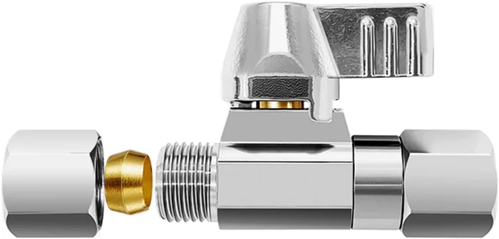 1/4 Inch Brass Ball Valve for Refrigerator Ice Maker Water Line Shut O