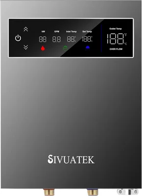 14kW 240V Tankless Water Heater Electric Gray Color For Sink And Showe