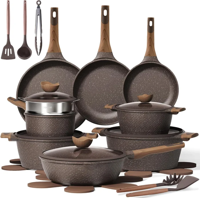 CAROTE 26pcs Pots and Pans Set Nonstick Cookware Sets for Home Kitchen
