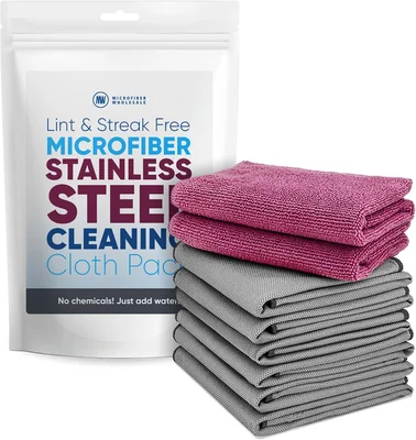 Claro Stainless Steel Cleaning Cloth 8-Pack Restores Factory Shine on