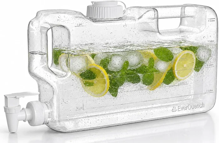 Leak Proof Refrigerator Water Dispenser 1.1 Gallon Bottle with Spigot