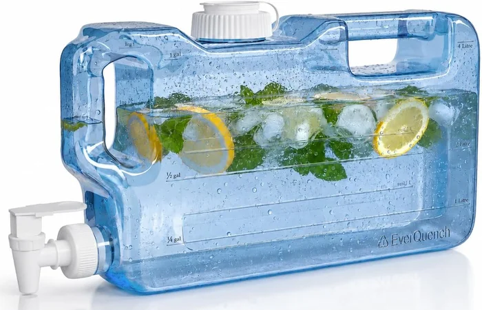 1.1 Gallon Refrigerator Water Dispenser Bottle with Leak Proof Spigot