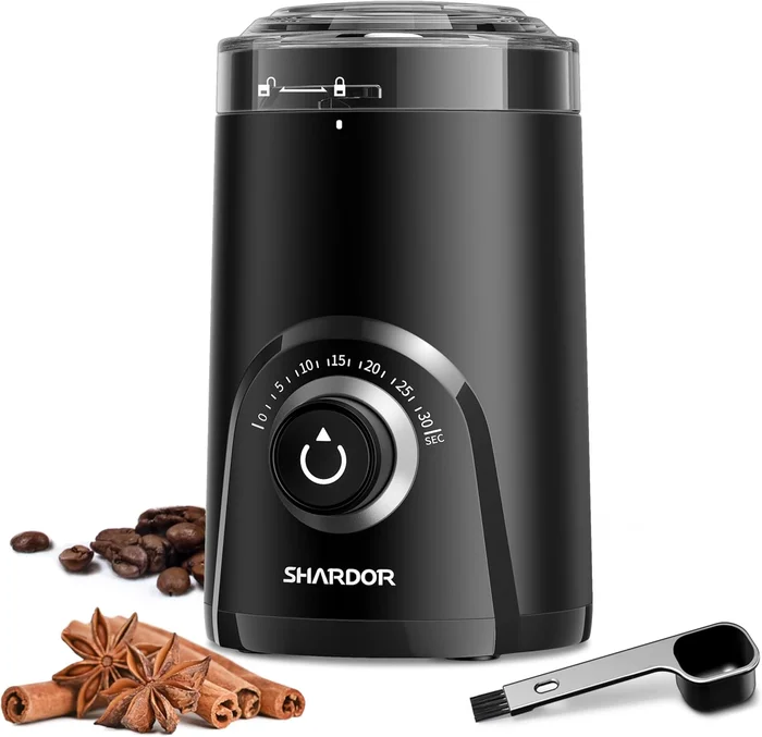 SHARDOR Electric Coffee Grinder with 70g Large Capacity and Visual Tim