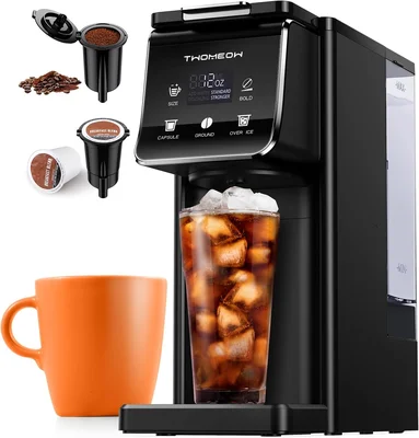 Coffee Maker Hot & Iced With Bold Setting Single Serve K Cup And Groun