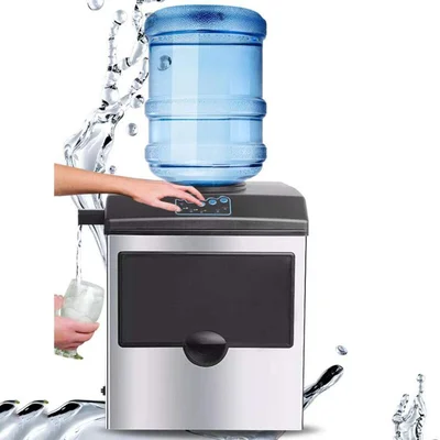 Stainless Steel Home Bar Ice Maker Machine with Cool Water Tap and 25k