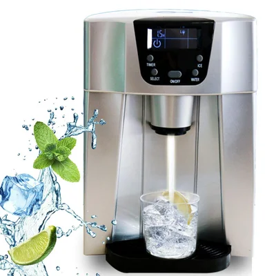 Countertop Ice Maker Water Dispenser Producing 44lbs Daily with Easy-T