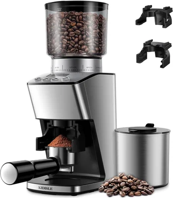 KIDISLE Conical Burr Coffee Grinder Electric with 51 Grind Settings an