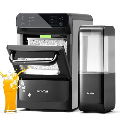 INOVIVA Nugget Ice Maker, 40 lbs/24H Soft & Chewable Nugget Ice, 1.2-G