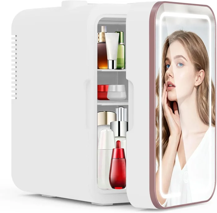 YLFU Mini Skincare Fridge For Bedroom 6L Portable Cooler And Warmer Wh