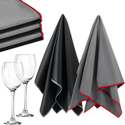 6 Pcs Large Microfiber Polishing Cloths 19.6 x 23.6 Inch Are Lint-Free