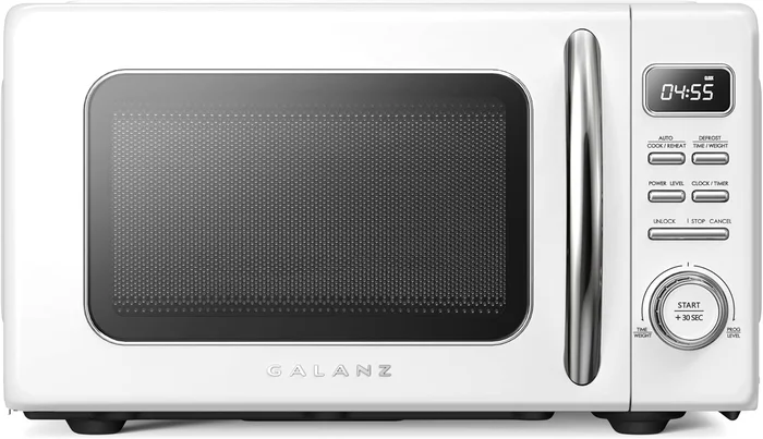 Galanz Retro Countertop Microwave Oven 0.9 Cu Ft with Auto Cook Defros