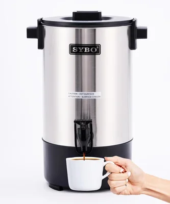 SYBO 40-Cup 6L Commercial Stainless Steel Percolate Coffee Maker Hot B