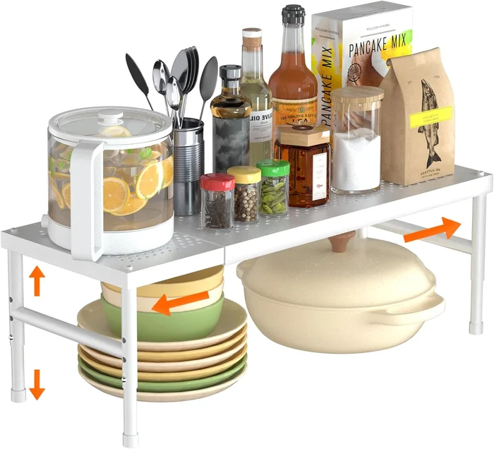 Kitchen Cabinet Organizer Shelf, Spice Racks, Counter Shelf for Cabine