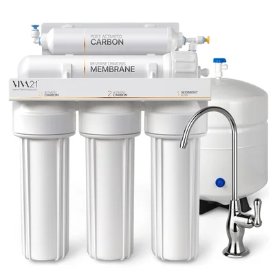 5-Stage Under Sink RO Water Filter System with WQA Gold Seal, Lead-Fre