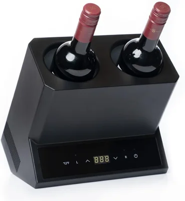 Elmonte 2-Bottle Wine Cooler, Countertop Electric Chiller, Adjustable 