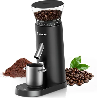 AAOBOSI Cordless Rechargeable Burr Coffee Grinder with 60 Grind Settin