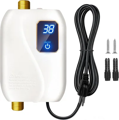 Jflapil 3000W 110V Tankless Water Heater Electric With Digital Display