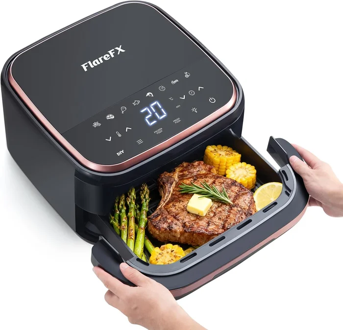 4.5QT Air Fryer Pizza Oven Fits 11'' Pizza & 32 Chicken Wings