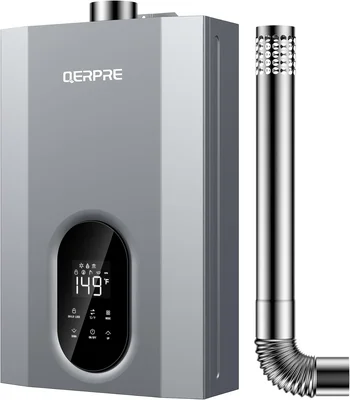 100,000 BTU 4.3 GPM Natural Gas Tankless Water Heater with Vent Pipe a