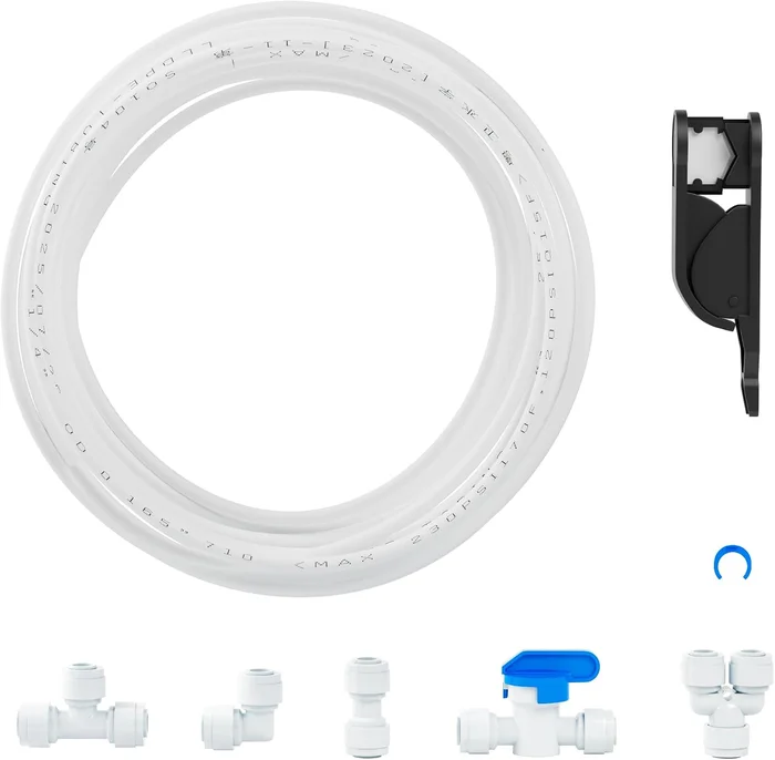 Professional 1/4 Inch OD Tubing Water Line Kit for Refrigerator Ice Ma