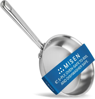 Misen 5-Ply Stainless Steel 6-Inch Frying Pan Professional Cookware In