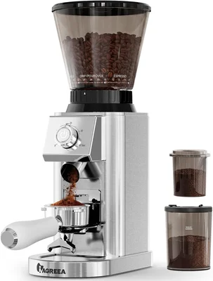 IAGREEA Conical Burr Coffee Grinder for Home Use with 48 Grind Setting