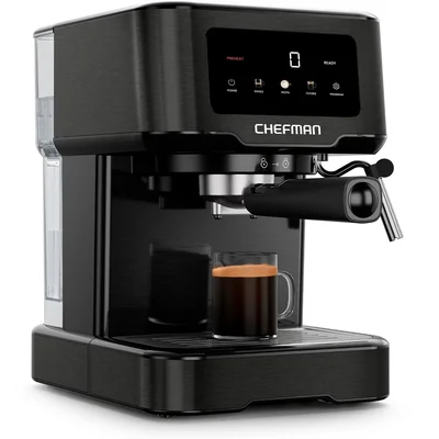 Chefman CraftBrew Espresso Machine with 15-Bar Pump Digital Control an