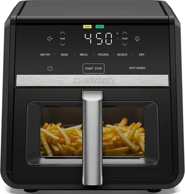Chefman Air Fryer 9 Qt TurboFry 7-in-1 High-Powered 450F Cooking with 