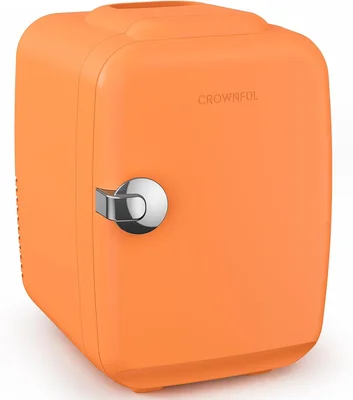 CROWNFUL Mini Fridge 4 Liter 6 Can Portable Cooler and Warmer Personal