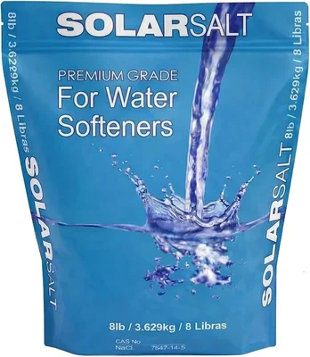 Home and Country All Natural Solar Salt for Water Softener 8 Pounds Ba