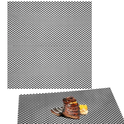 Gisafai 2 Pcs 24 by 24 Inch 9 Gauge Steel Expanded Metal Sheet in Blac