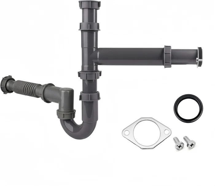 Garbage Disposal Installation Kit for Double Bowl Sink with 1-1/2 Inch