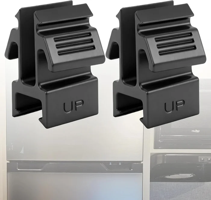 Furrion RV Refrigerator Door Prop Compatible 2 Pack Black Plastic Hold