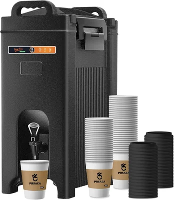 Original 5 Gallon Insulated Beverage Dispenser with 50 Pack 12oz Paper