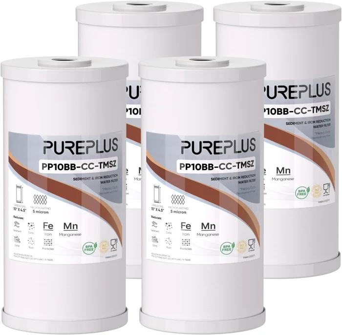 PUREPLUS 10x4.5 Inch Whole House Iron Reducing Sediment Water Filter P