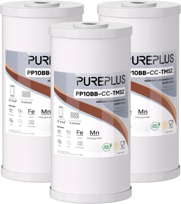 PUREPLUS 10x4.5 Inch Whole House Iron Reducing Sediment Water Filter 4